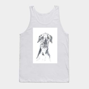 Harlequin Great Dane portrait Tank Top